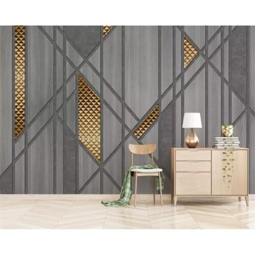 Beibehang Custom Wallpaper Personality board geometry Fashion Decorative Living Room Bedroom Background 3D Wallpaper flooring