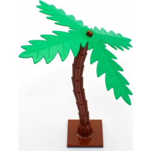 MOC Bricks 30339+30338 Plant Coconut Tree Tree Palm Leaf 4 DIY Enlighten Block Bricks Compatible All Brands Blocks Particles
