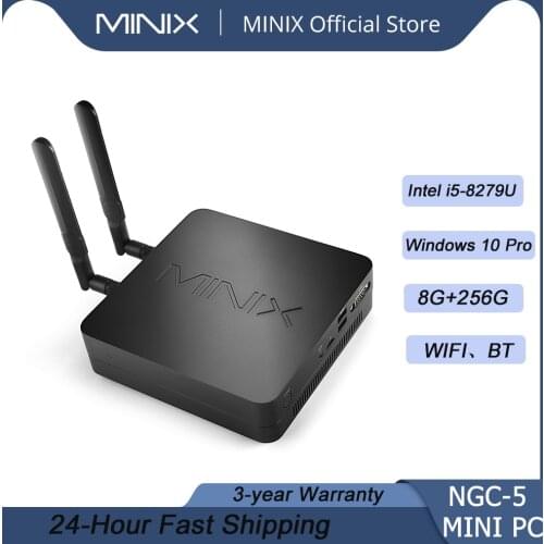 MINIX Mini PC NGC-5 8th Gen Intel Core i5 Mini PC with Windows 10 256GB SSD and 8GB DDR4 RAM ,Bundled with a VESA mount