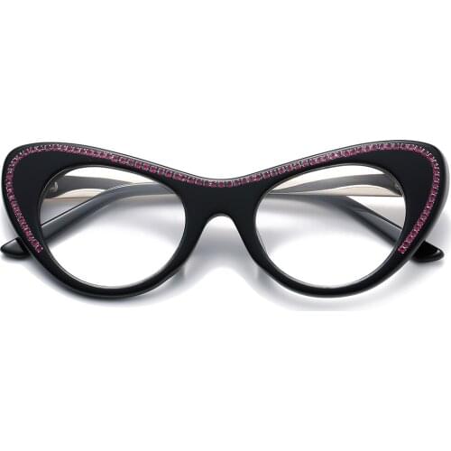 Three color Fashion Trend Cat Eye Design Sheet Acetate Retro Glasses Mens Glasses Frame Womens Optical Prescription