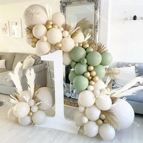 DIY Latex Balloon Set Arch Garland Background Decoration 93Pcs Natural Sand Metal Gold Complexion Birthday Wedding Summer Party