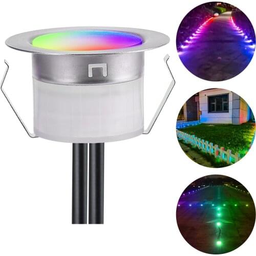 New IP67 Symphony 45mm DC12V Recessed LED Deck Light Outdoor In-ground Lamp Landscape Light for Yard Garden Pathway Stairs Patio