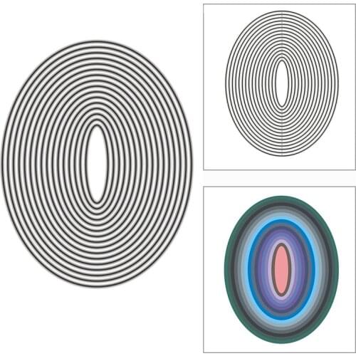 New Basic Nesting Oval Frame 2020 Metal Cutting Dies for DIY Scrapbooking and Card Making Decorative Embossing Craft No Stamps