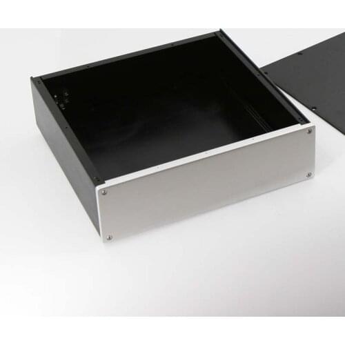 BZ3209B Silver Full Aluminum Amplifier Enclosure AMP Case/ PSU Chassis/DAC BOX