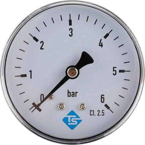 60mm 1/4NPT 0-6bar radial Barometer vacuum Hydraulic Gauge oil Fluid Water Pressure Gauge Meter diameter for Air Compressor