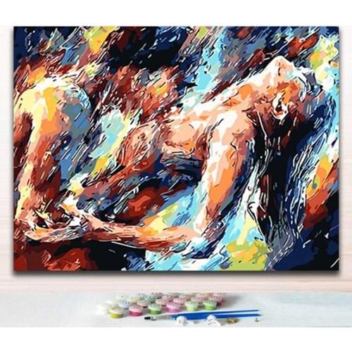 Colorings paints By Numbers diy colorful abstract figure paintings coloring by numbers modular painting handwork for hoom decor