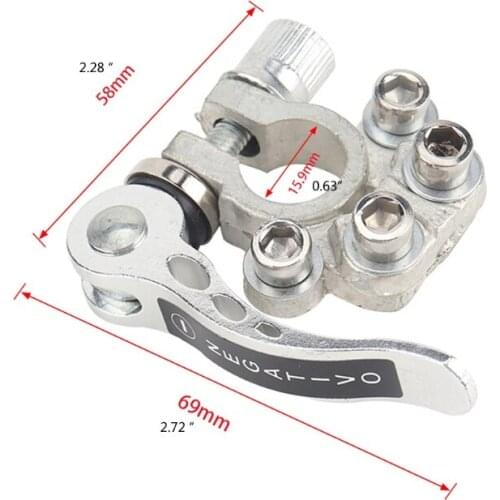 Shut Off Connectors Disconnect Car Battery Lead Terminal Wiring Clamp Terminal 2 Pieces Tools Free Quick Release