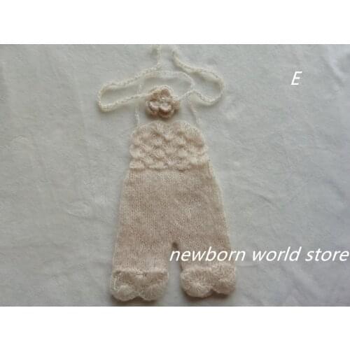 Newborn photography props headband and mohair pants