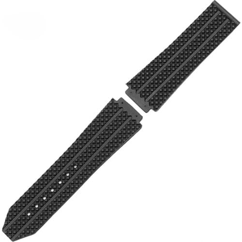 Brand-specific male strap for HUBLOT Hublot Rubber rubber strap watch accessories Black 25 * 19mm
