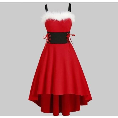 Christmas Dress Women 2020 Party Night New Year Dresses for Women Off Shoulder Midi Dress Parti Plus Size kerst Festival Costume