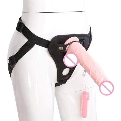 Strap-on Dildos Sex Toys for Gay Lesbian Brief Dildo Strap Ons Harness Vibrating Panties Strapon Sex Products