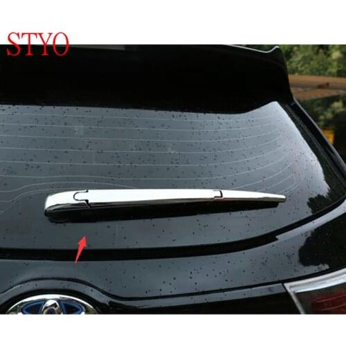 STYO Car ABS Chrome Rear Window Wiper Arm Blade Cover Trim For Highlander Kluger 2014-2018