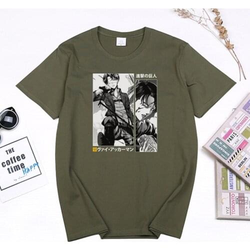 Attack on Titan Captain Super Cool Tshirt Funny Eren Graphic Tops Casual Fashion Loose Soft Summer T Shirt Unisex Camisetas