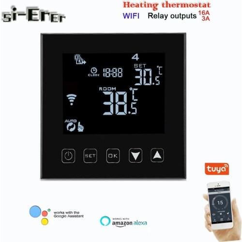 Tuya wifi programming thermostat for Water-Electric heating-Gas Boiler,Works with Alexa Google Home