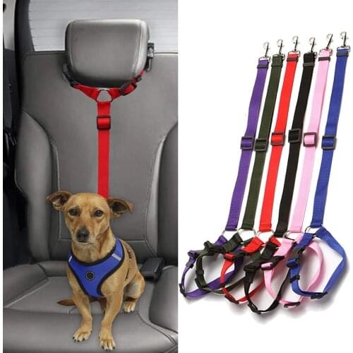 Pet Products Adjustable Car Seat Dog Leash Belt Universal Practical Cat Dogs Safety Harness Leash Puppy Travel Clip Strap Leads
