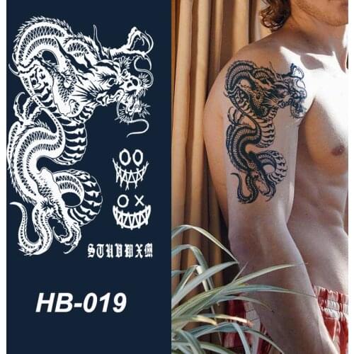 Temporary Tattoos Ink Waterproof Durable Herbal Gardenia Blue For Men Women Kid The Body Art Chest Arm Leg Tattoo Sticker Supply