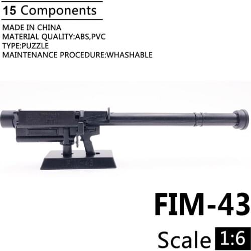1:6 FIM-43 Anti-aircraft Missile Gun Mode Black Plastic Military Model Accessories For 12" Action Figure Displa Collection