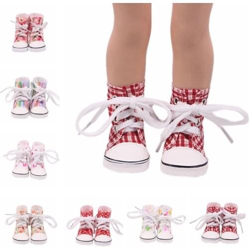 1 Pair 5cm Doll Shoes for EXO Doll Mini High Top Canvas Shoes for Russian Doll Sneakers Shoes for 1/6 BJD Doll Accessories