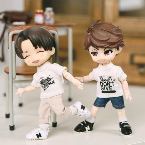 1PCS Obitsu11 OB11 GSC 1/12 BJD doll clothes T-shirt white Cute doll clothes Mini doll clothes Accessories