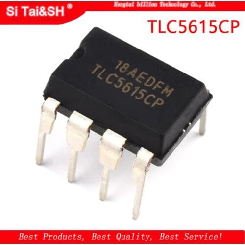 1PCS TLC5615CP TLC5615 10-bit digital-to-analog converter DIP8