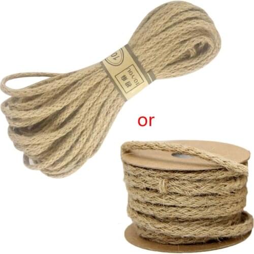 10m DIY Craft Vintage Natural Jute Twine Rope String Cord Wedding Party Burlap Scrapbooking Decor Handmade