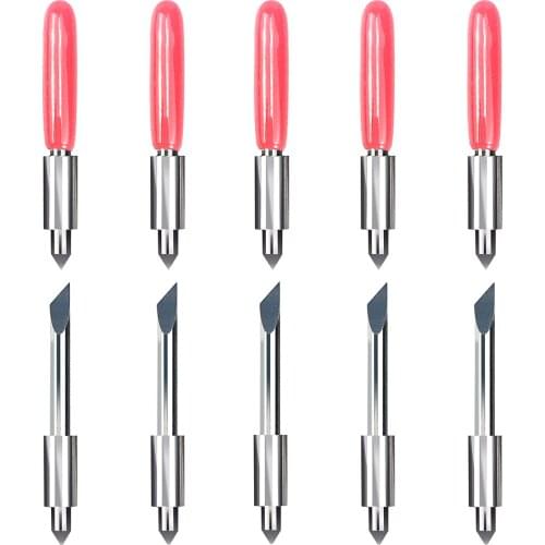 10pcs 45 Degree Graphtec CB15 Plotter Vinyl Cutter Knife Blades for Silhouette Cameo Holder Milling Carving Tool Durable