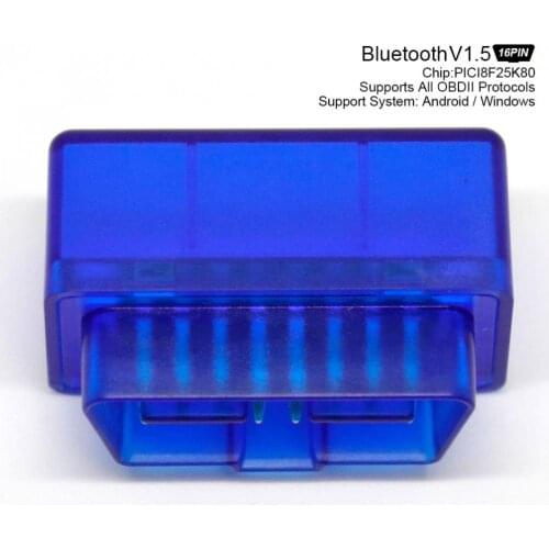 16 PIN V1.5 PICI8F25K80 Bluetooth Car Scanner Wireless Auto Interface Code Readers Diagnostic Tool OBDII Protocols