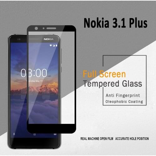 2PCS 3D Full Glue Tempered Glass For Nokia 3.1 Plus Full screen Cover Screen Protector Film For Nokia 3.1 Plus X3