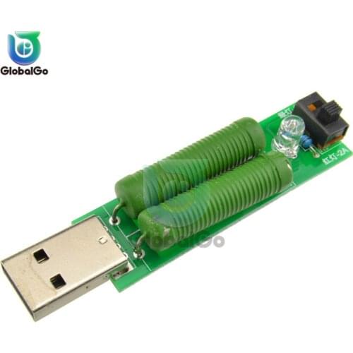 2A/1A USB Discharge Battery Load Resistor Switch Module LED USB Charger Current Voltage Capacity Tester Doctor Ammeter Voltmeter
