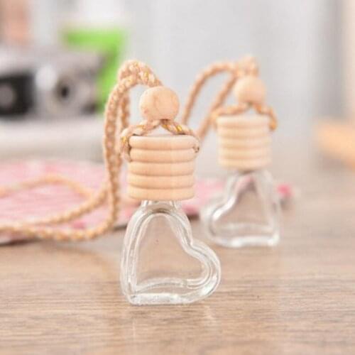 5ml heart-shaped car pendant empty bottle steam hanging car perfume car accessories empty bottle