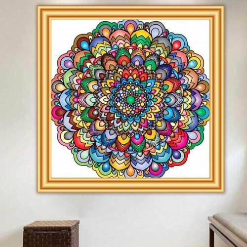 5D Diamond Painting Religious Mandala DIY Cross Stitch Kit Mosaic Picture Of Rhinestone Full Drill Diamond Embroidery Home Decor