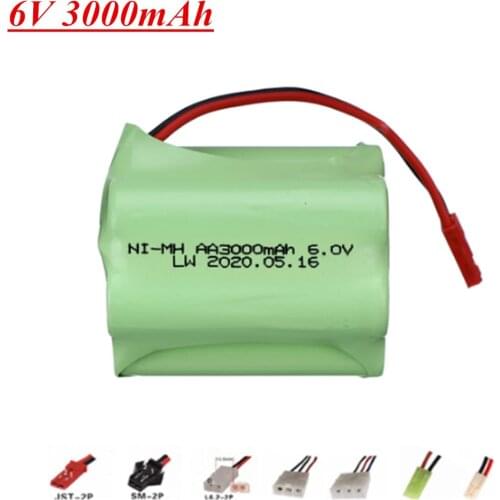 6V 3000mAh NiMH AA Battery For Rc toys Cars Tanks Trucks Robots Boats Guns Battery 6v 2400mah Batteries Pack For Rc Boat