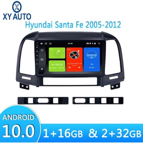 Android 10 Car GPS Multimedia Player For Hyundai Santa Fe 2005-2012 Car Radio Vedio Audio Headunit Navigation Bluetooth Stereo
