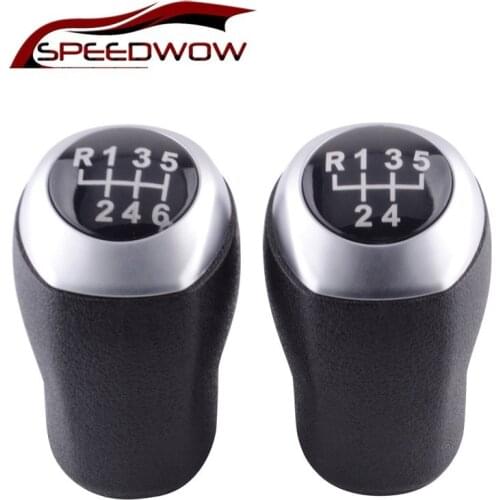 SPEEDWOW Car Gear Stick Shift Knob MT Leather Shifter Lever Knob For Hyundai Elantra GT Accent Solaris Avante MD I30 MT