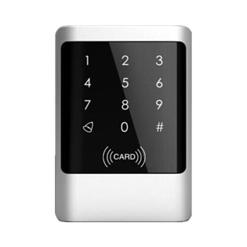 Free shipping Touch screen&Metal case125KHZ RFID +password IP6 waterproof access control system/ free send 10pcs crystal keys