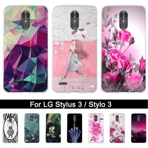 For LG Stylus 3 Case Luxury Fundas Back Covers for LG stylus 3 stylos 3 Coque 3D Relif Painting Cases for LG Stylus3 Capa Bags