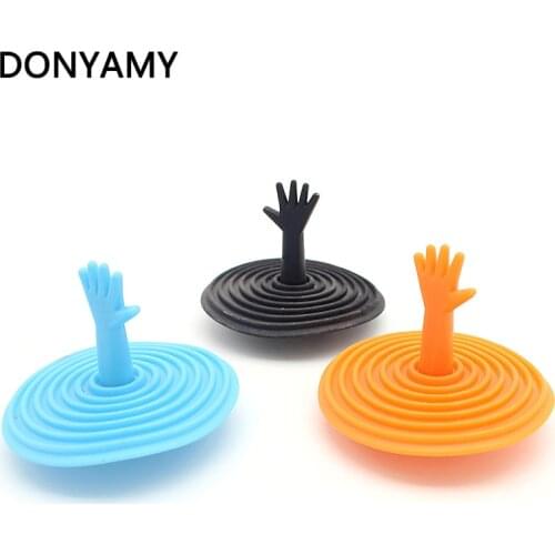 DONYUMMYJO Hand Shape Water Plug Washroom Rubber Sink Bathtub Stopper Bathroom Kitchen Sick Stopper