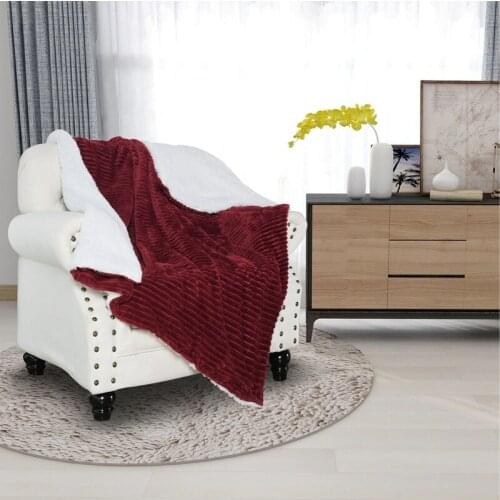 Double blanket single solid color flannel blanket office sofa cover blanket blankets for beds fluffy blanket