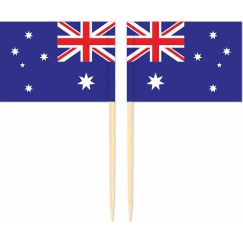Australia Toothpick Flag 3.5X2.5CM Cake Topper Party Cupcake Wedding Baby Shower Supplies Lovely Baking Dessert Decorations