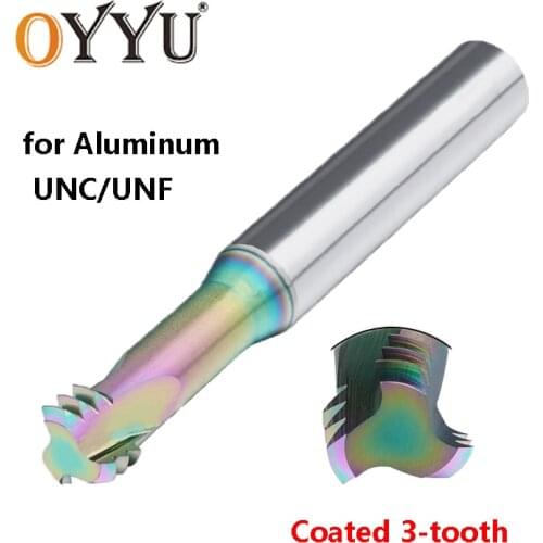 OYYU American UNC UNF Tungsten Steel Threading Mills Router Bit Solid Carbide Tungsten Steel 1/4-16 3/8 Carbide Milling Cutter