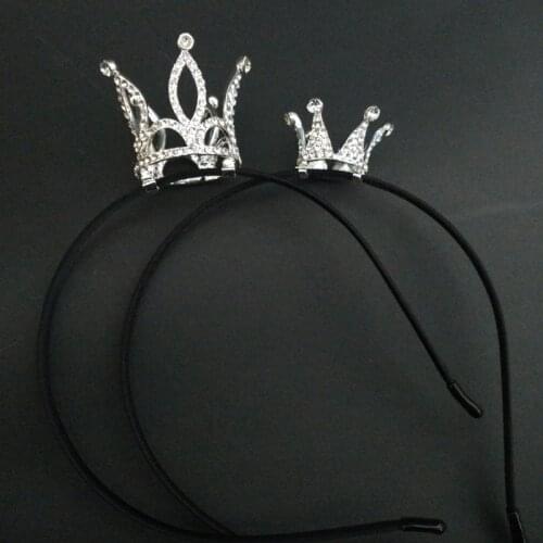 Crystal Rhinestone Tiara Headband Round Trendy Wholesale Lot Kid Girl Bridal Princess Prom Silver Plated Crown Headbands