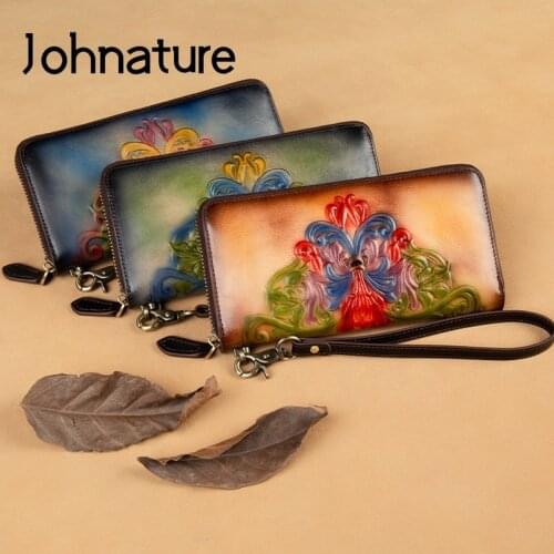 Johnature Women's Wallets With Zippers