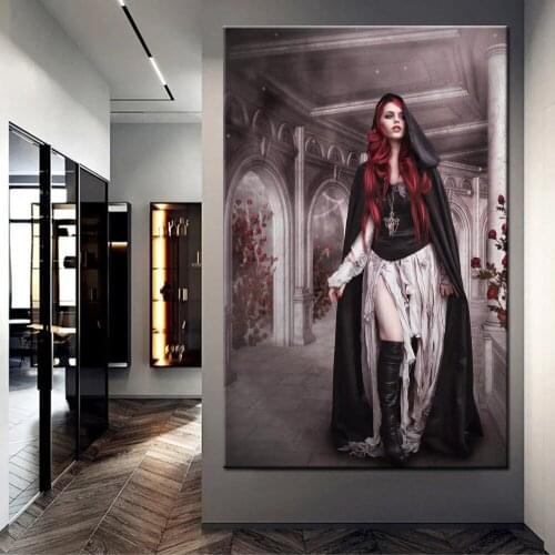 Cool Girl with red hair Diamond Painting DIY 5d Diablo system Painting Embroidery Full square round drill Home Decor Mosaic