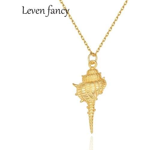 Bohemian Ocean 925 Sterling Silver Shell Conch Pendant Choker Necklace Fashionable Summer Jewelry Necklaces for Best Friend