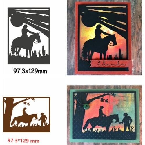 Riding Horse Metal Cutting Dies Scrapbooking DIY Card Album Making Embossing Template Handicraft Decoration New Die Cut 2019