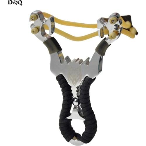Powerful Hard Alloy Aluminium Slingshot Hunting Bow Sling Shot Catapult for Outdoor Shooting Fishing Camping Sport Travel Kits