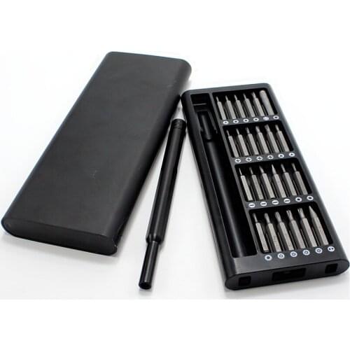 24 in 1 Daily Use Screwdriver Kit 24 Precision Magnetic Bits DIY Screw Driver Set For Smart home 1Set Alluminum Box