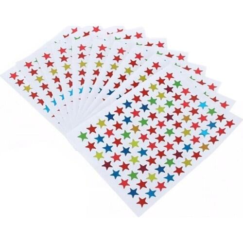 10 sheets Smile Stars Decal School Children Kid Teacher Merit Reward Sticker Happy