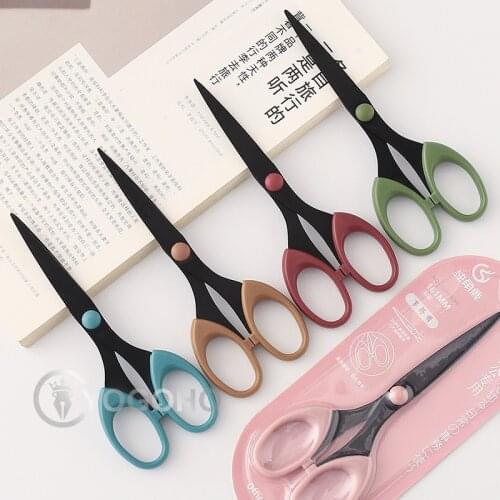 Morandi 5 Colors Scissor Stainless Steel Blade Safe Design Cutter for Fine Art Diary Album Craft Stationery Office School