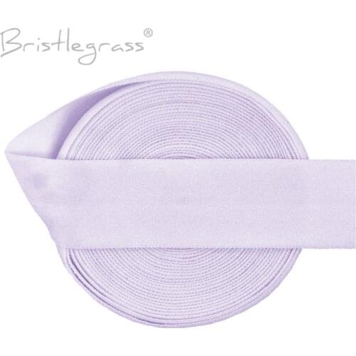 BRISTLEGRASS 2 5 Yard 3/4" 20mm Solid Matte Non-Shiny FOE Foldover Elastic Spandex Band Hair Tie Headband Tutu Dress Sewing Trim